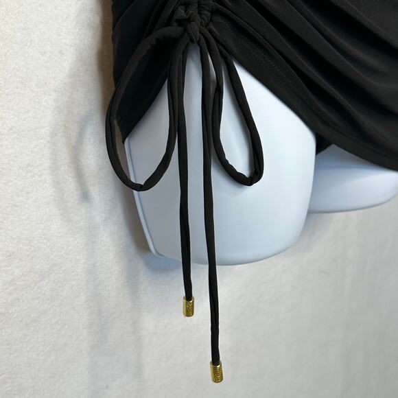 NWT Beyond Control Black Draped V-Neck Swimdress One-Piece – Size 8 - Picture 10 of 15